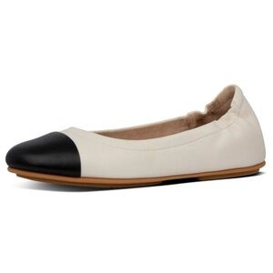 Fitflop ALLEGRO Leather Toe-Cap Ballerinas, Sz 6.5